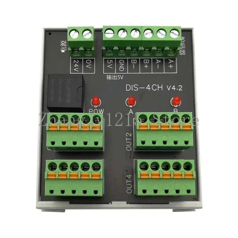 Encoder pulse divider 1 in 4 out external power supply 5V optional differential signal expansion