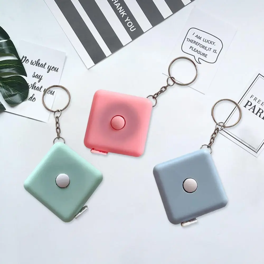 

New Retractable Mini Tape Measure Plastic Portable Measure Clothes Measuring Tape Square Sewing Accessories
