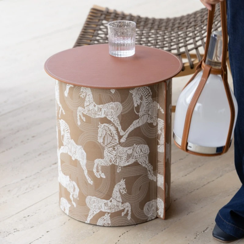 

Royal horse side table coffee table storage bedside table living room multi-purpose stainless steel