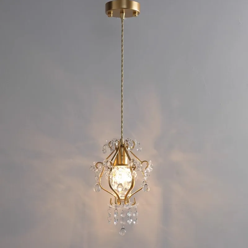 

American restaurant small chandelier crystal aisle corridor light entrance staircase cloakroom foyer entry French bedside lamp