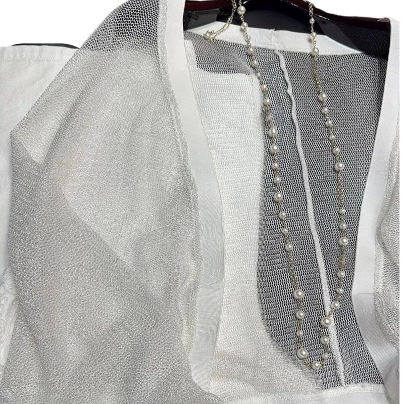 고급 질감 트렌드 간단하고 편안한 여성 레이스 셔츠 긴 소매 우아한 블라우스 비대칭 셔츠 패션 AF1801