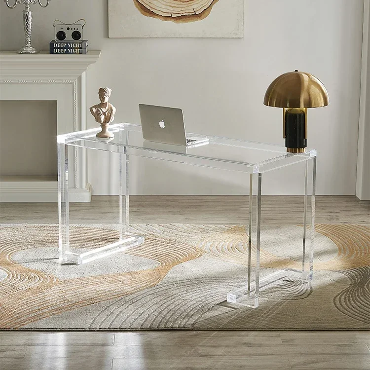Simple home desk acrylic transparent boss office computer table light luxury dresser modern living room dining table