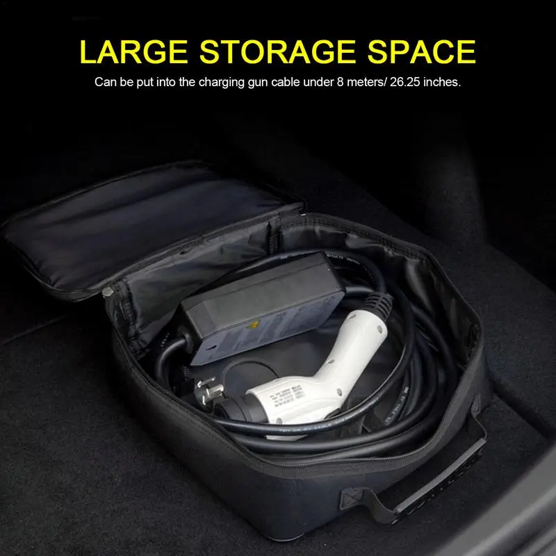 New Car Charging Cable Carrying Bag For Tesla Model 3/Y New Energy Car Charger Plugs Socket Jumper Cable Storage Organizer Bag