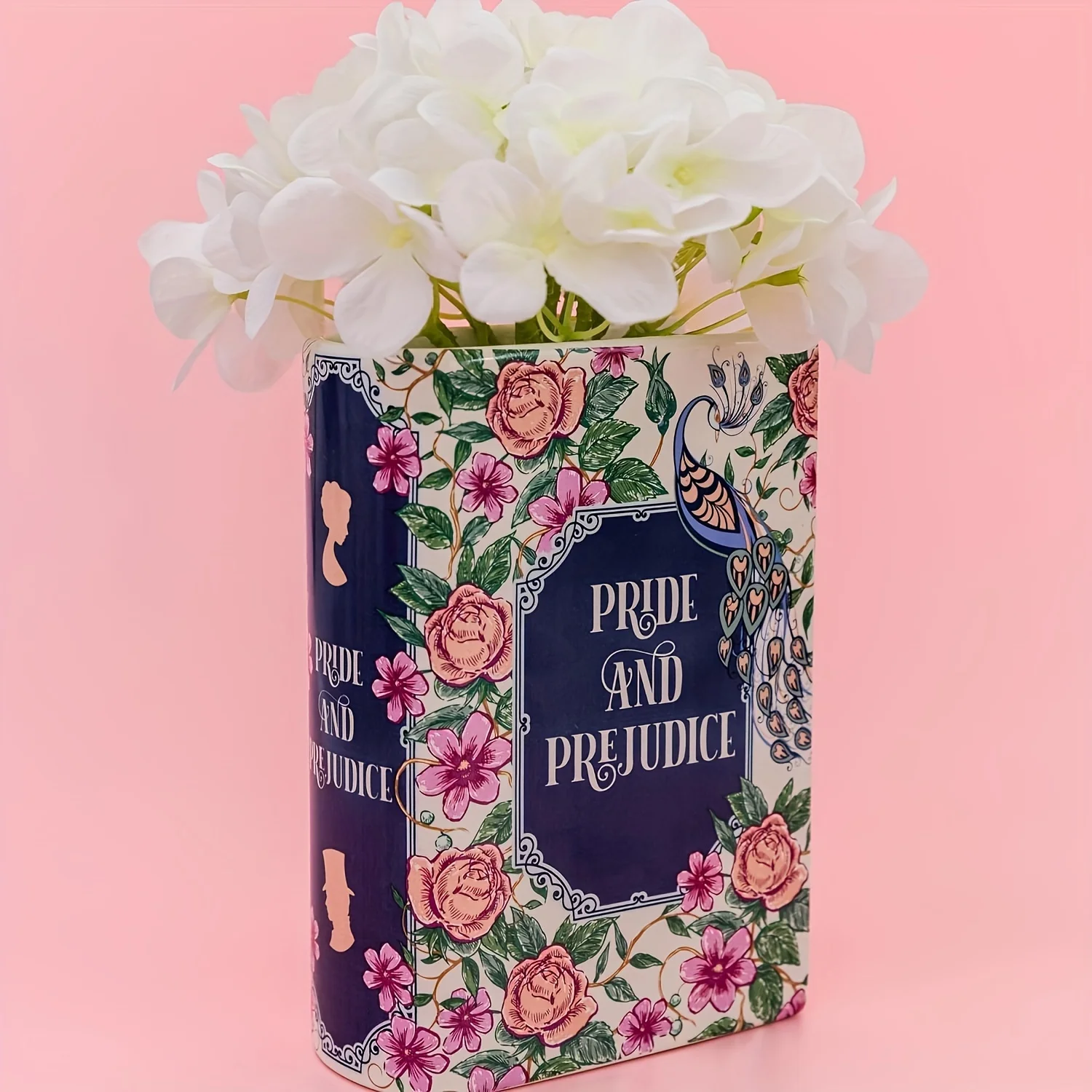 Creative Ceramic Book Vase, a European-style exquisite and enduring book-shaped decorative item, the best gift for book lovers