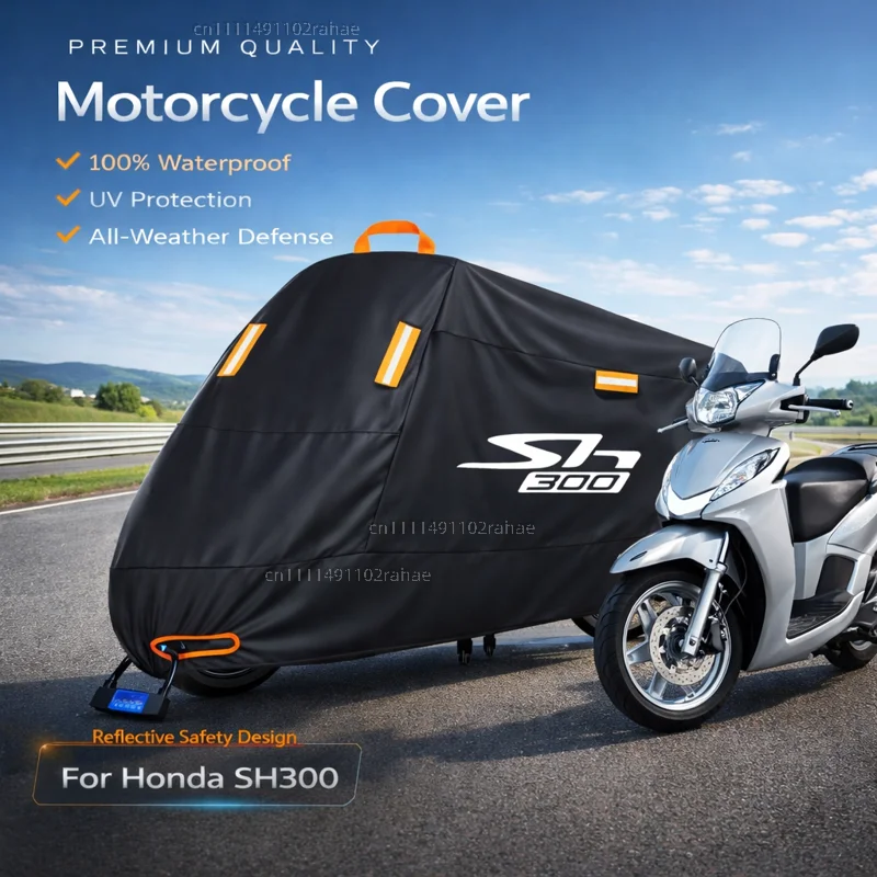 

Чехол для мотоцикла Honda SH300 300, водонепроницаемый, из прочного полиэстера, с защитой от УФ-излучения, дождя, пыли и солнца, для улицы
