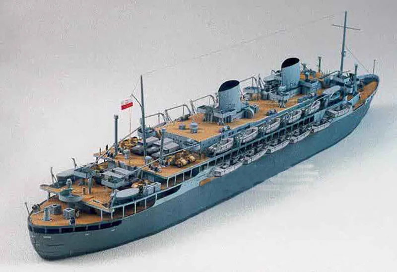 1/400 Husky Transport Ship Sicilian Landing War Scene 3D Paper Model