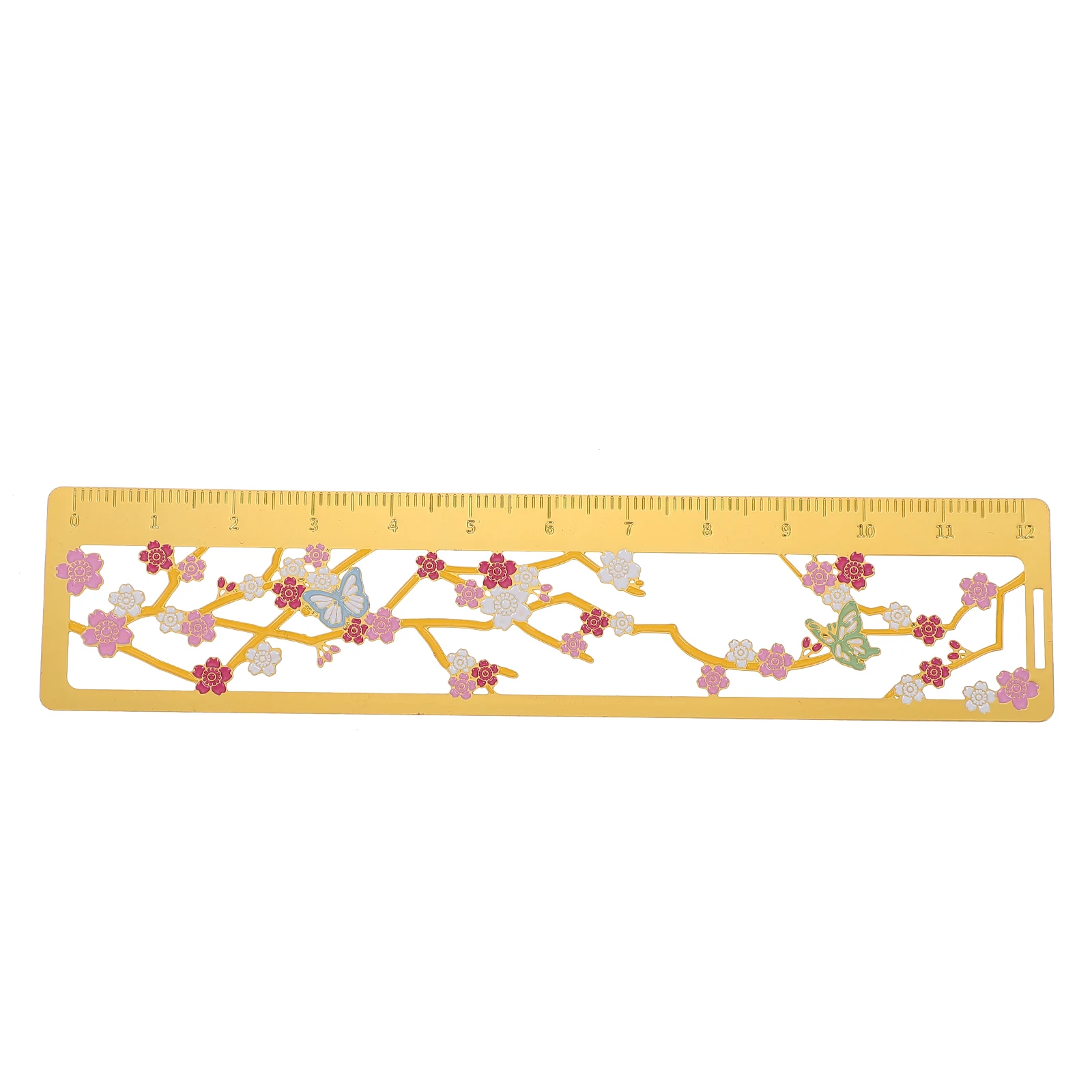 

Bookmarks Brass Ruler Page Marker Colorful Vintage Metal Planner Reading Student