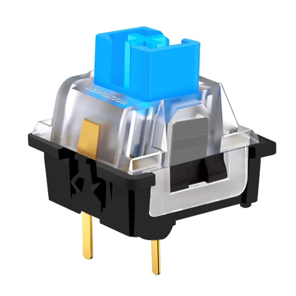 Redragon Smd Rgb Mx Switch 3pin Clicky Lineaire Tactiele Stille Rood Blauw Zwart Bruin Paars Switche Voor Achtergrondverlichting Mechanisch Toetsenbord