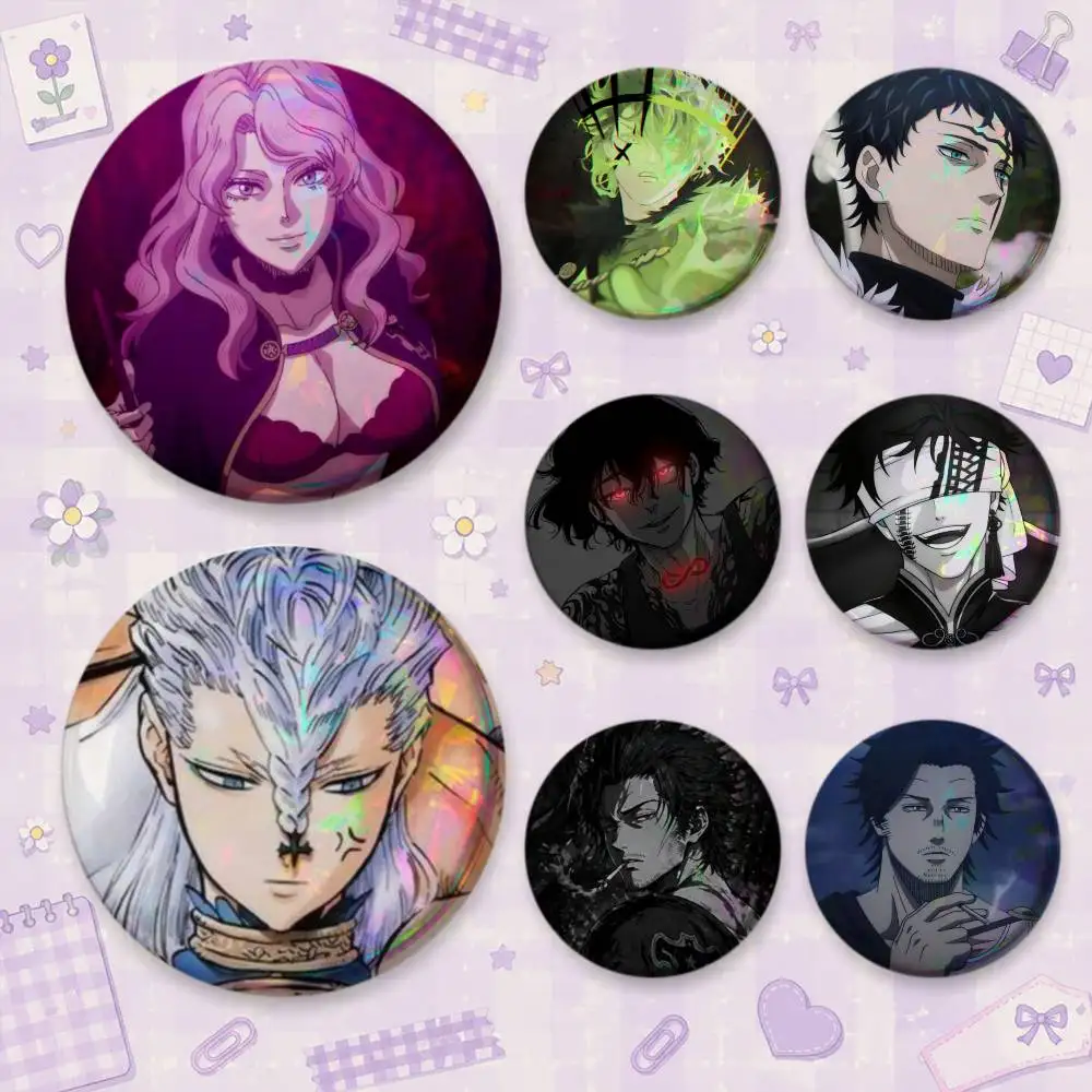 Anime B-Black Clover Hot Brooches Cartoon Badge Pins Backpack Hat Accessories Friend Gift