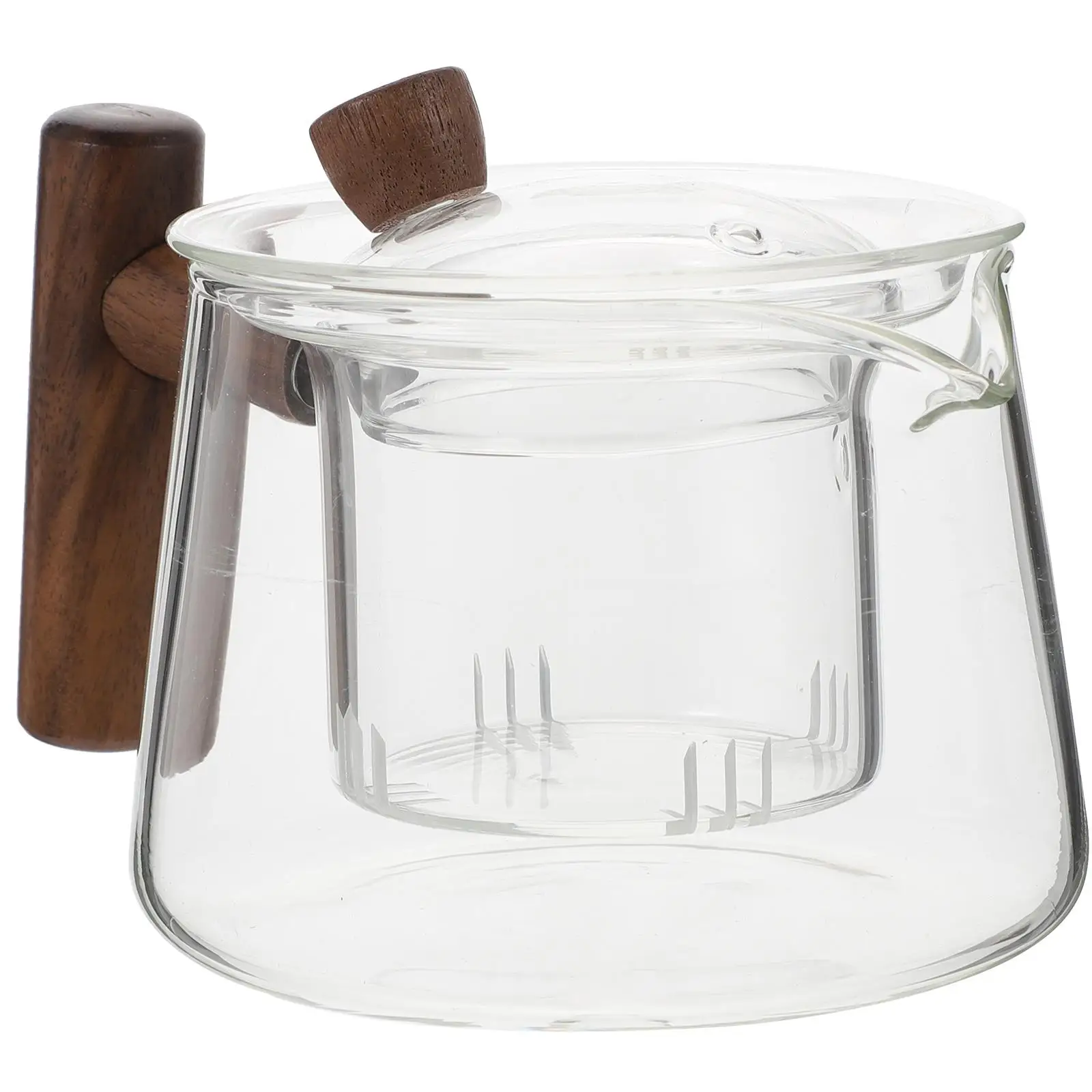 

Glass Teapot Transparent Kettle Small Capacity Easy Clean Practical Household Tea Pot Side H Stove Top flowering teas loose