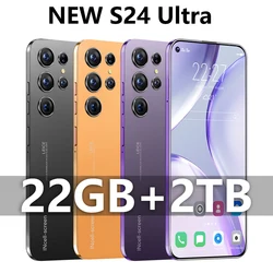 New S24 Ultra+ Smart Phone 5G Original Android 7.3 Inch HD Full Screen 22GB+2TB Mobile Phones Global Version 4G 5G S26 Ultra