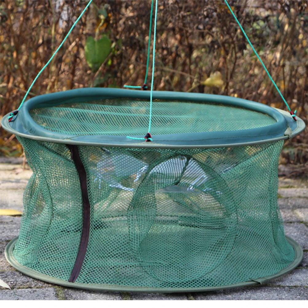 

Automatic Foldable Mesh Net Portable Fishing Net Shrimp Cage Fishing Tool( Struts 5 Holes 50CM)