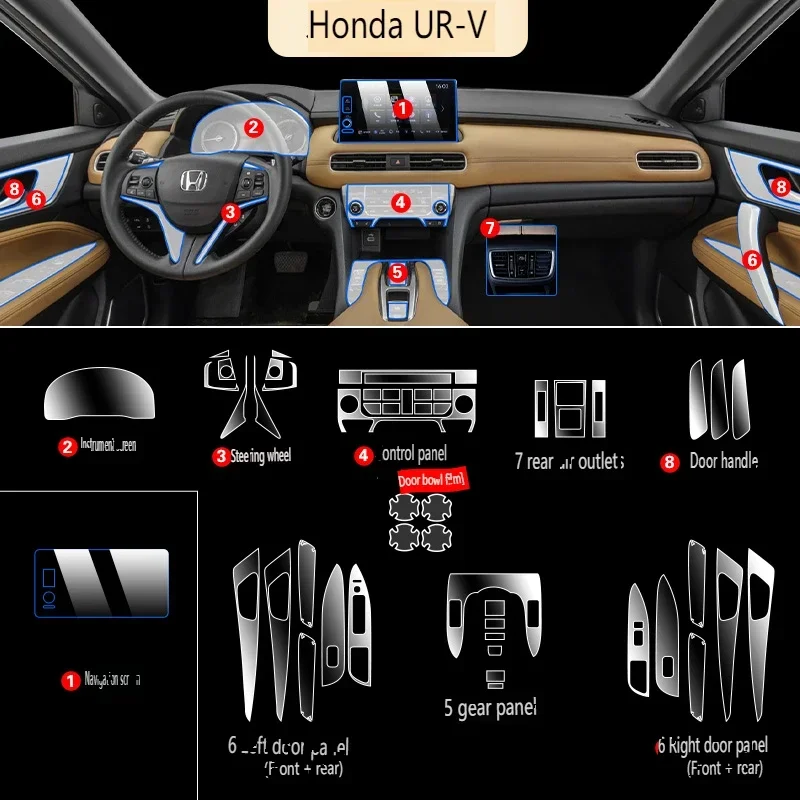 車の装飾用の透明なpuフィルム,ダッシュボードまたはセンターコンソール用の保護テープ,カーアクセサリー,2023