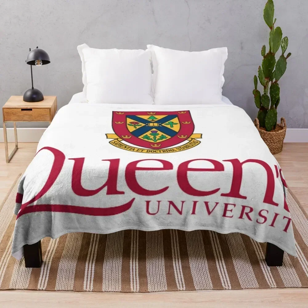 

Queen's University Throw Blanket Soft Home Decor Blanket for Couch Bedroom