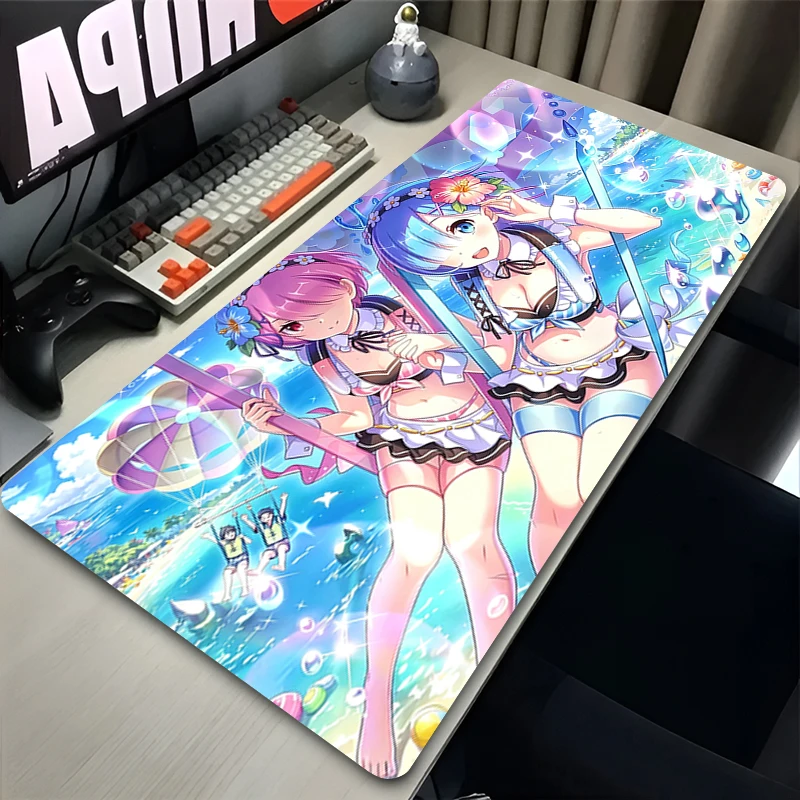 Large Mouse Pad R-Re Zero Rem - Esports Gaming Keyboard ulasan dan harga