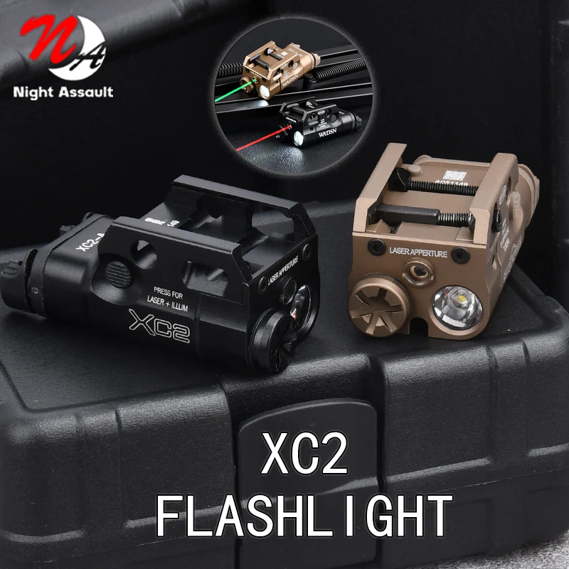 WADSN Scout XC2 Outdoor Hunting Weapon Glock 17 18 19 Hanging Metal Pistol Red Green Laser Flashlight Fit 20mm Rail