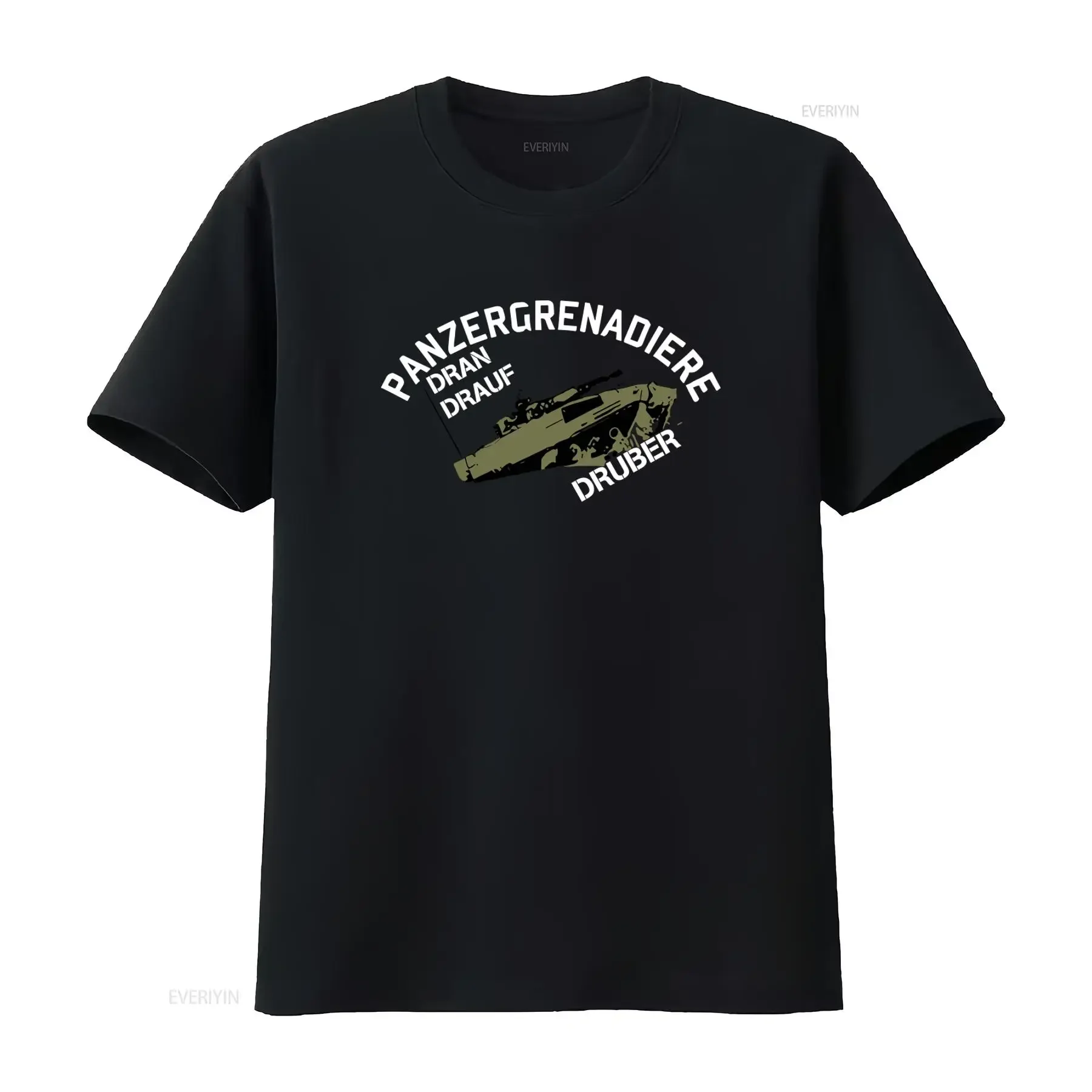 Military Tank Panzergrenadier T shirt Dran Drauf Druber Design Perfect for History Enthusiasts vintage Washed Stylish Casual
