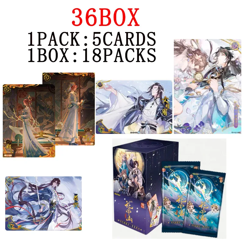Wholesale kayou 36 Boxes Hua Yi Shan Xin Zhi Yue Jing Xing Ji Yue Game Character Collectible Trading Card Booster Box