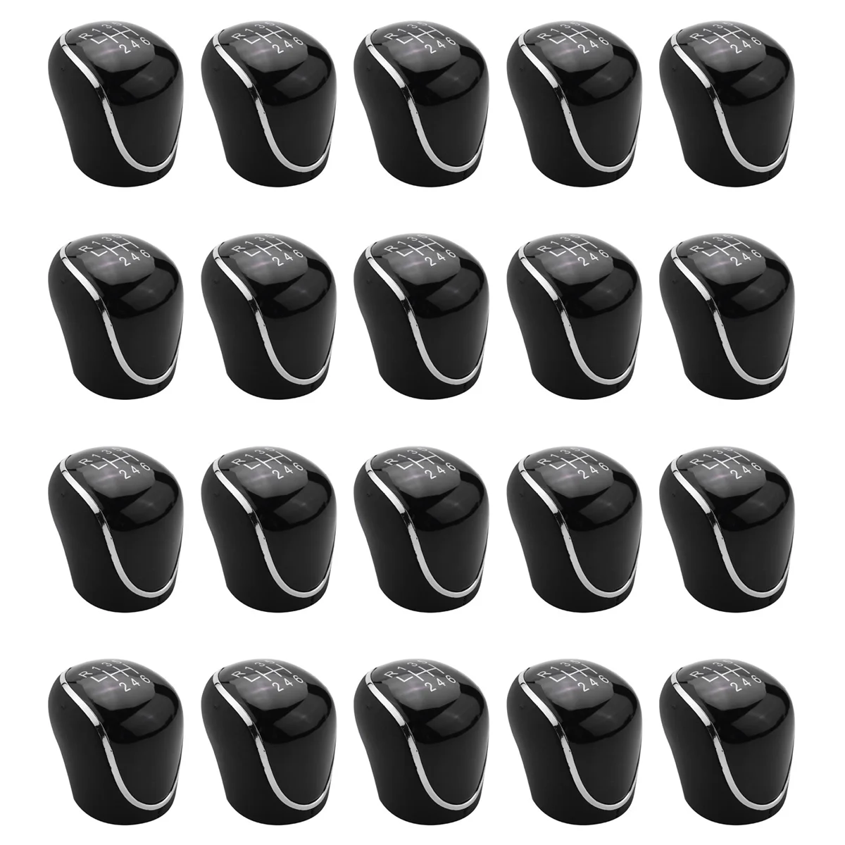 

20X 6 Speed Car PU Leather Gear Shift Knob Shift Lever for Ford Mondeo IV S-MAX C-MAX Transit Focus MK3 MK4 Kuga