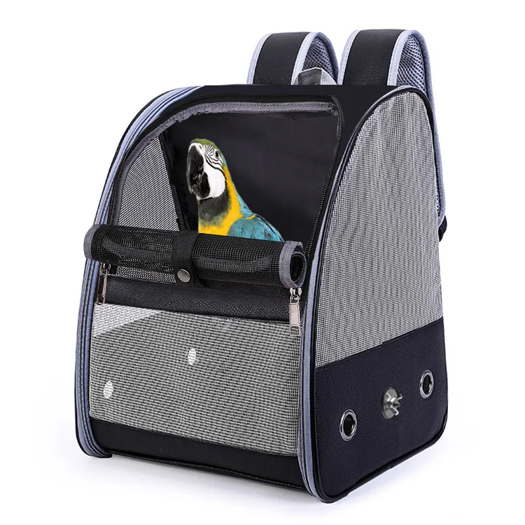 

New Design High Quality Wholesale Pet Carrier Deluxe Parrot Pet Bird Travel Backpack Breathable Outdoor Bird Carry Bag