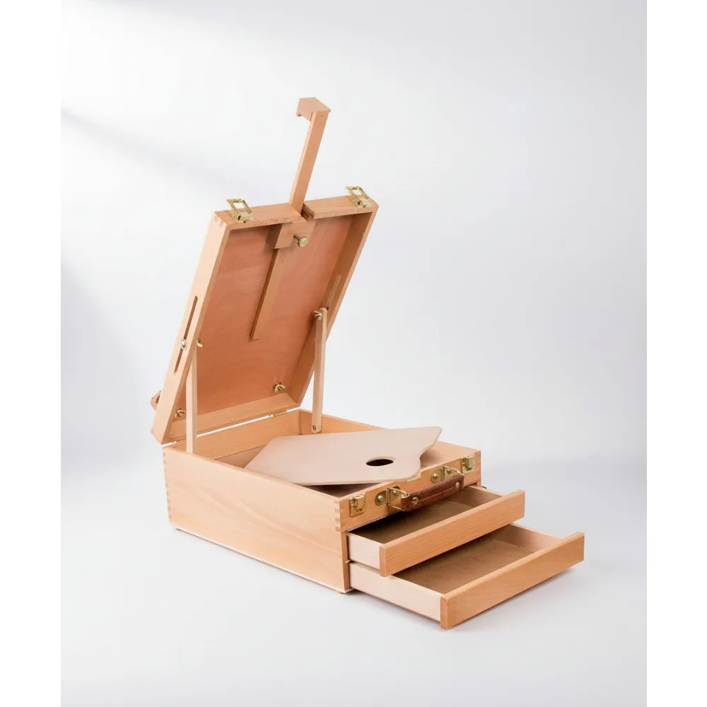 

Портативная художественная мольберт для эскизов с регулируемым дизайном и большими ящиками — идеально подходит для художников и студентов