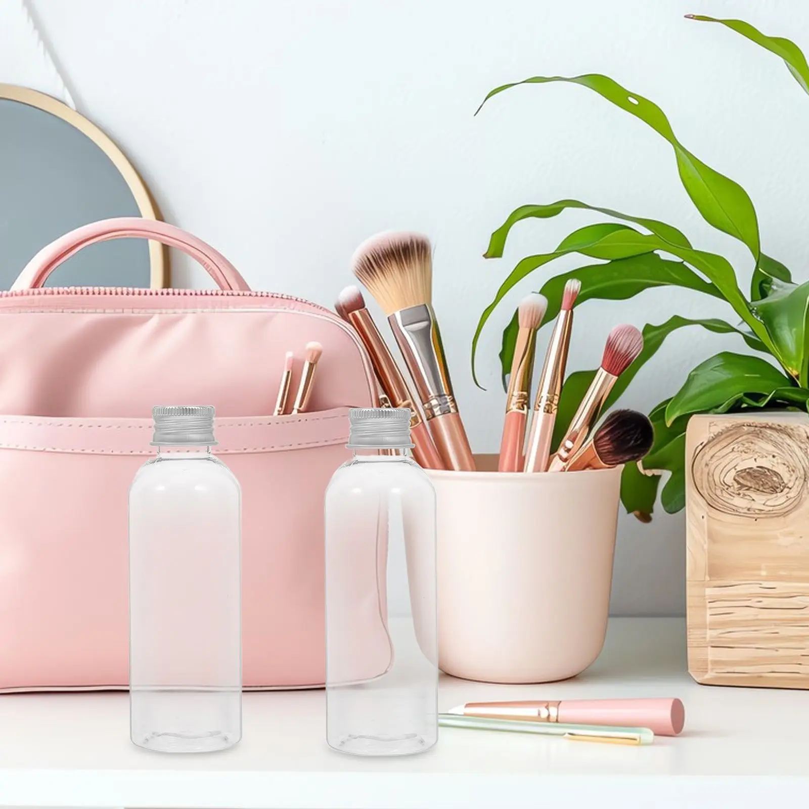 10pcs Plastic Bottles Cap Travel Containers Leak Proof Small Water Refillable Samples Toiletries