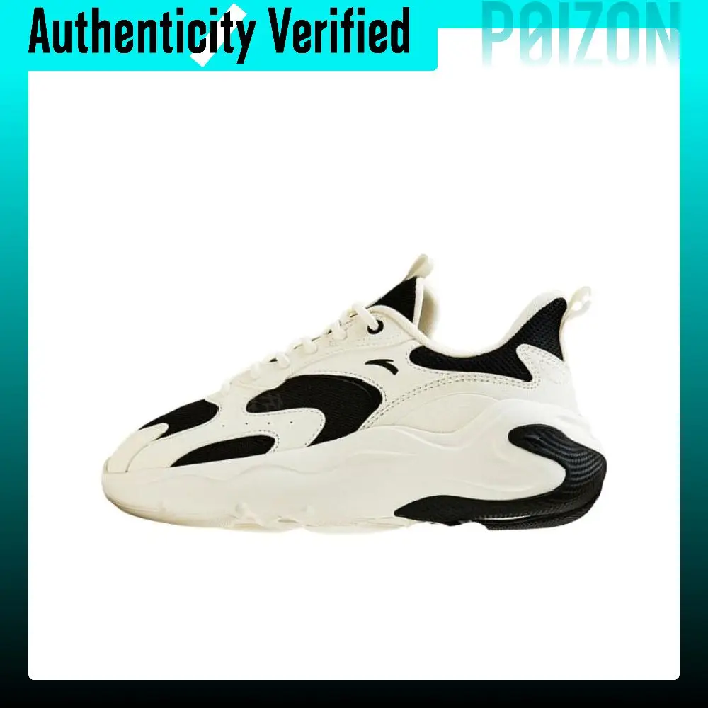 Anta Slip-Resistant Abrasion-Resistant Low-top Casual Shoes Women's Black White 122418813-5