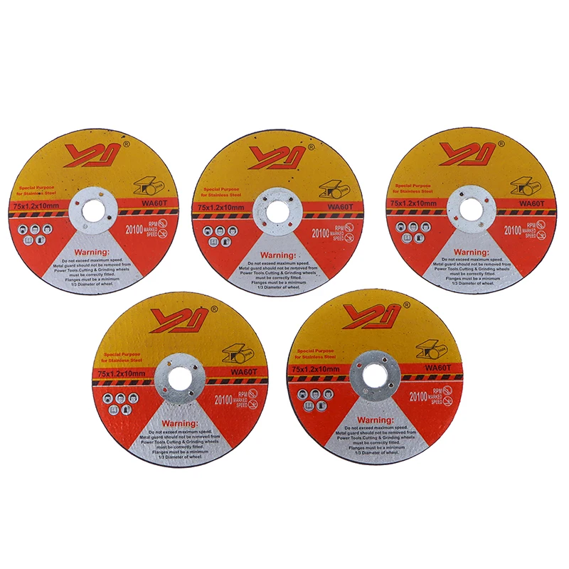 5pcs Mini Cutting Disc Circular Resin Grinding Wheel Sanding Disc 75mm For Angle Grinder Steel Stone Cutting Angle Grinding Bit