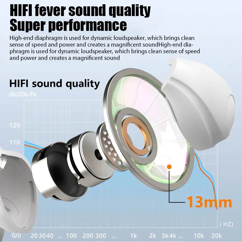 سماعات Air8 TWS بلوتوث 5.3 ، سماعات لاسلكية ، توصيل العظام ، سماعة HiFi ، حلق رياضي ، سماعات أذن مع ميكروفون للهواتف الذكية