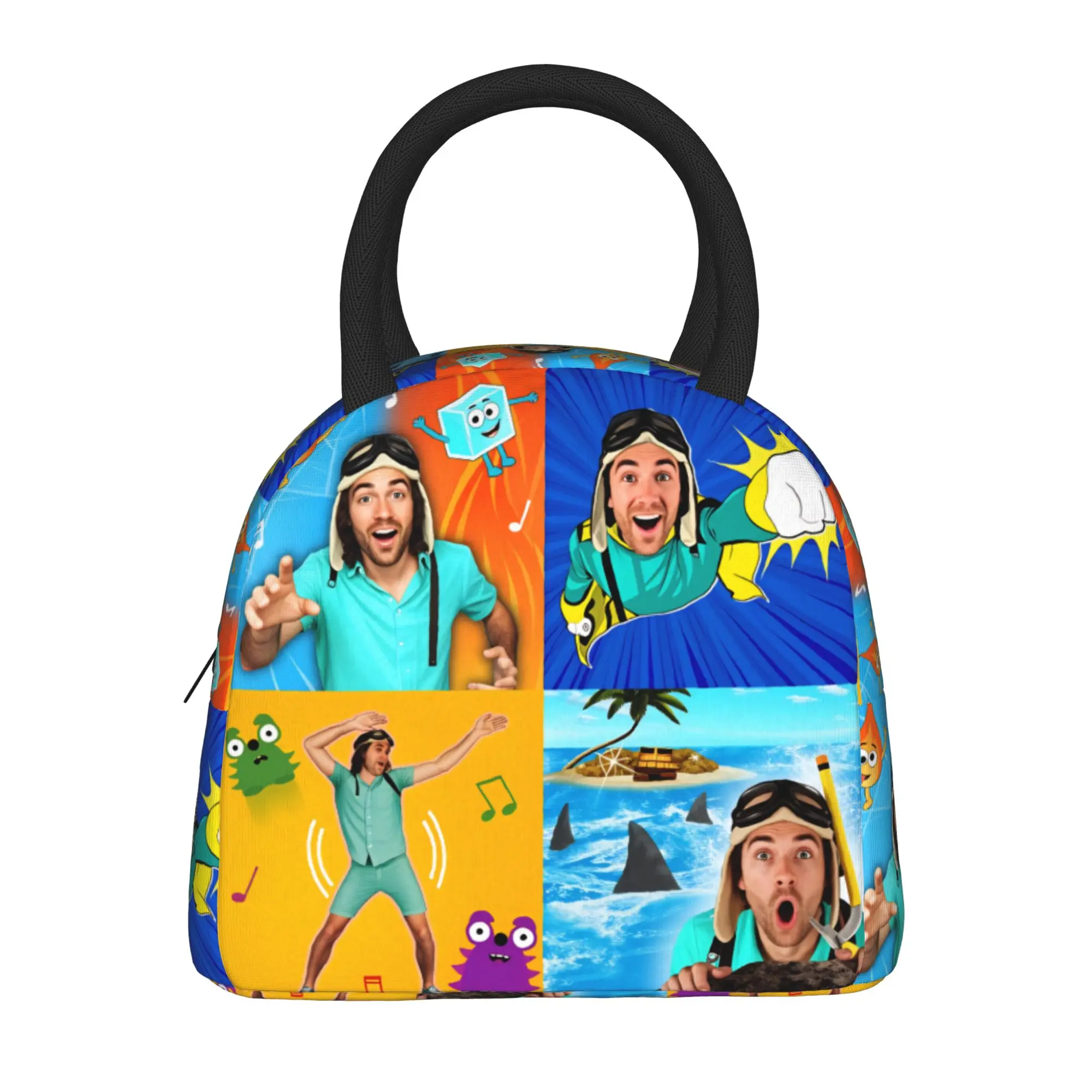 Danny Go Animated Programs Lunch Bag Lunch Box Picnic Portable Zipper Tote Food Bags For Child Waterproof Print Cooler Bag
