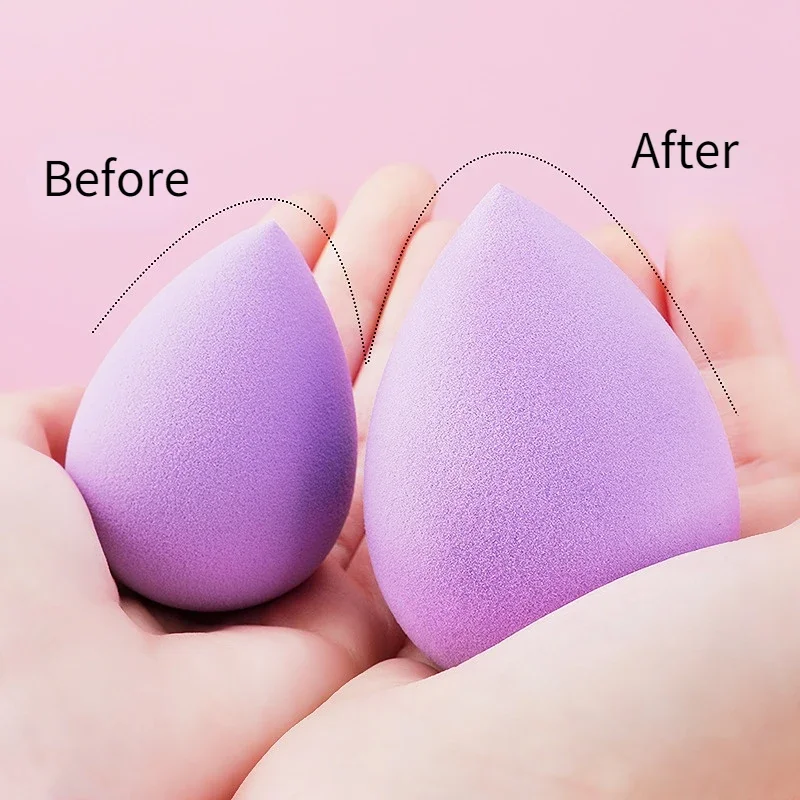 1/3pcs/lot Purple Make Up Sponge Beauty Egg Cosmetic Puff Foundation Sponges Powder Puffs Women Make Up Accessories Beauty Tools