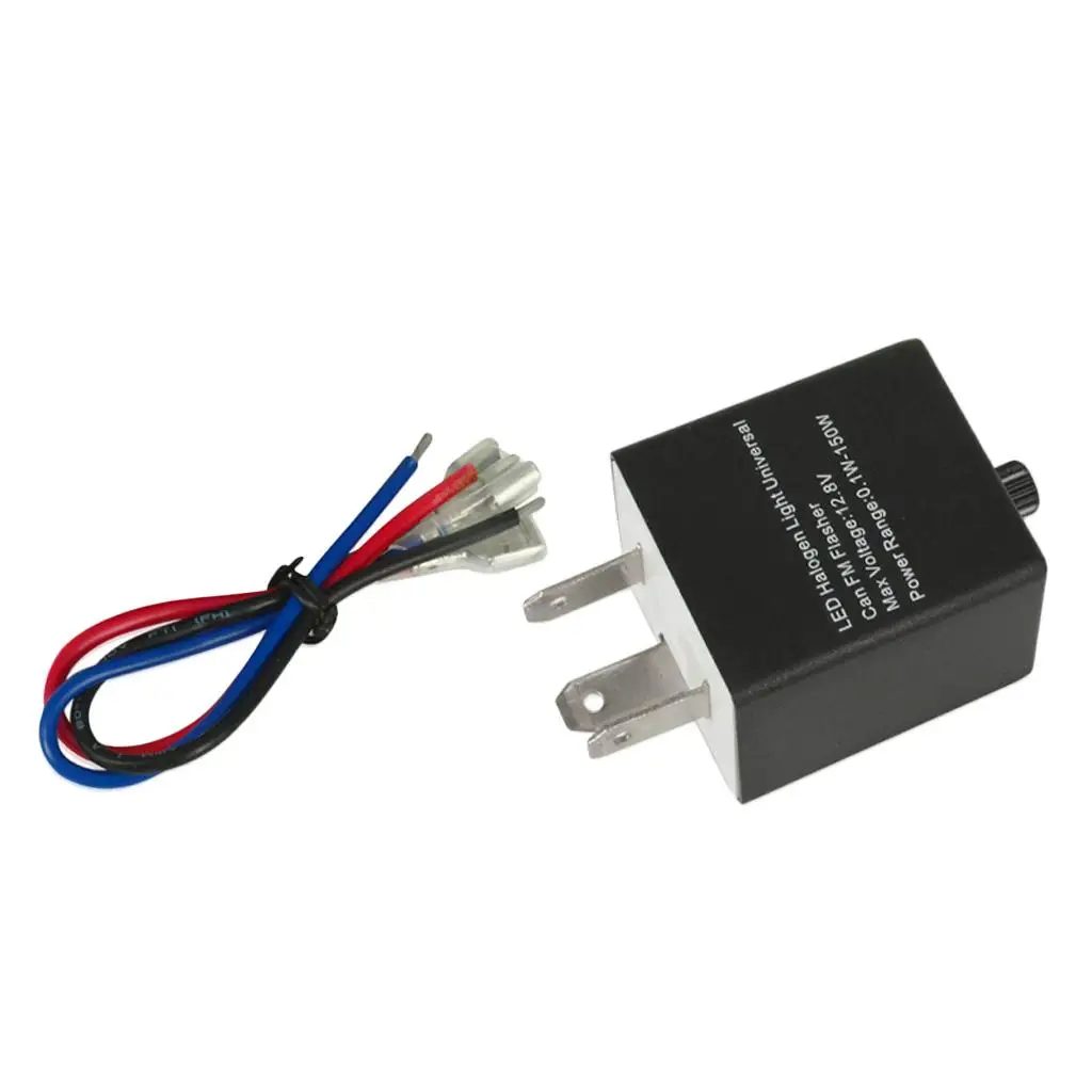 Adjustable 3 Pin LED Flasher Relay Waterproof ABS Speed Control for Universal Motorcycle Rear Stop Light