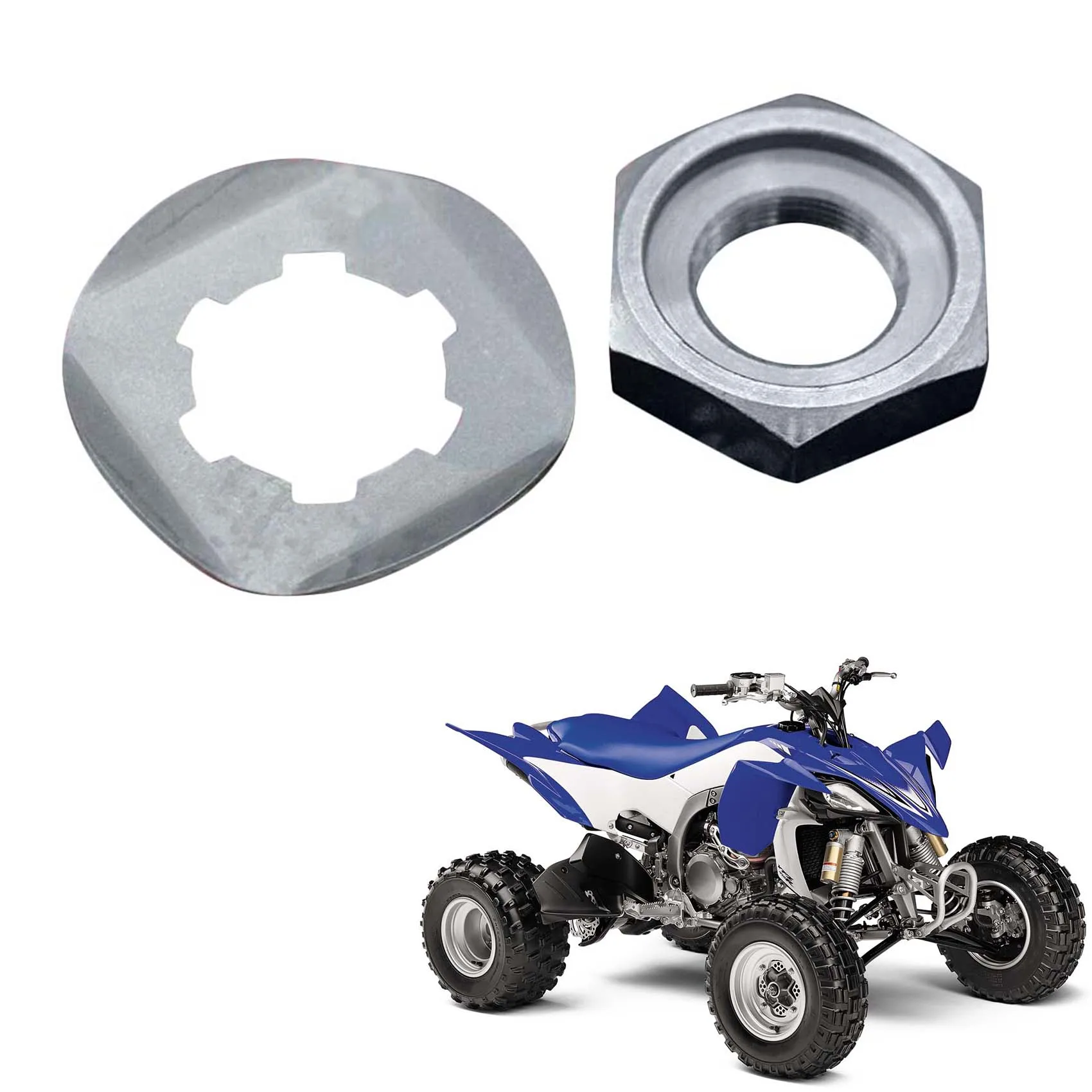 Top-Rated For Banshee YFZ350 YZF600R FZS 600 Front Sprocket Nut Lock Washer 90179-18020-00/90215-21239-00