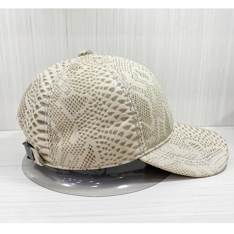 Neue Frühjahr Echtem Leder Mann Hut Männliche Ente Zunge Schafe Haut Outdoor Freizeit Baseball Caps Mode Krokodil Muster Chaepu – Detail 9