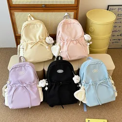 Fashion Lady High Capacity Waterproof College Backpack Trendy Girl Laptop School Bags Cute Girl Travel Book Bag(no pendant)