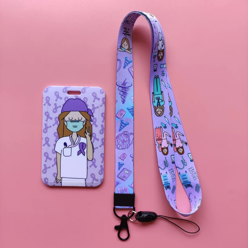 Krankenschwester Arzt Lanyard Ausweishalter Lanyard Mädchen Ausweishalter Umhängebänder Frauen Ausweishalter Schlüsselanhänger Zubehör – Detail 18