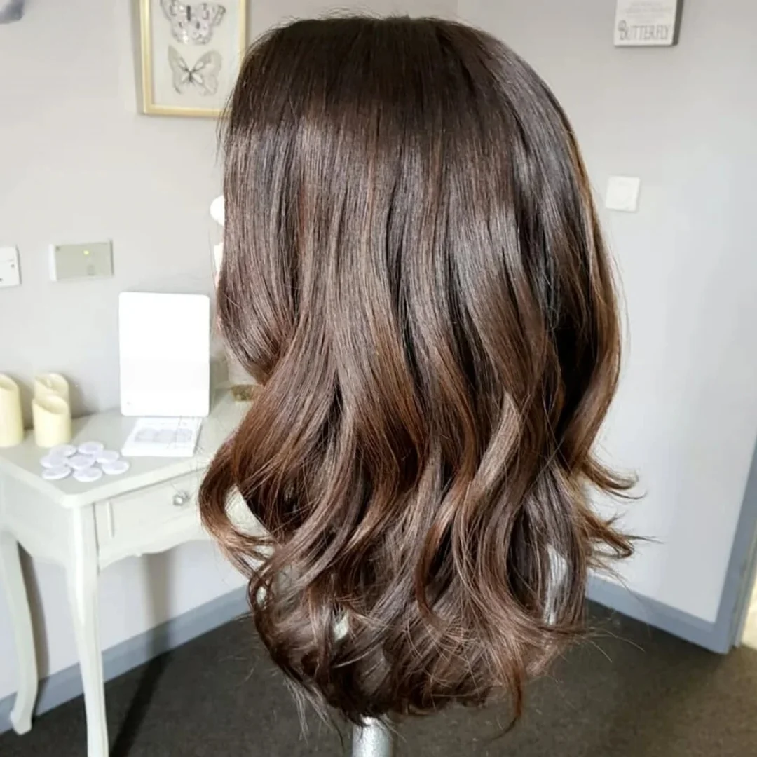 تسليط الضوء على براون غلويليس 26 "طويل مجاني الجسم موجة 5x5 الحرير قاعدة شعر بشري يهودي شعر الطفل HD الدانتيل الشعر الأوروبي قبل قطعها #4