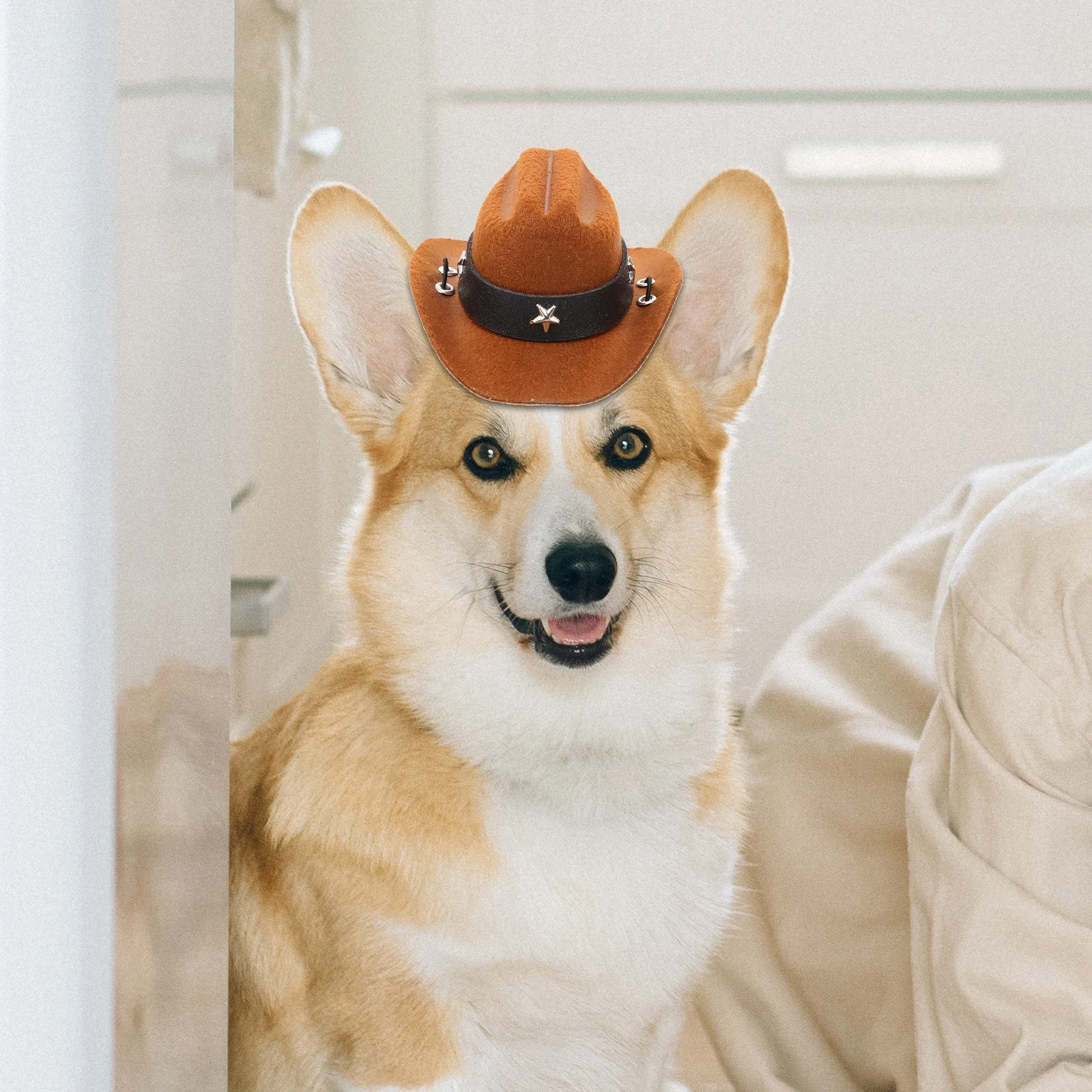 

Pet Western Cowboy Hat for Dogs Cats Adjustable Anti-slip Stylish Comfort Material Gift Photo Party Festival Dog Cat Hats