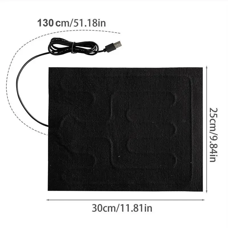 USB Heating Pad Electric Fever Heat Mat Washable Winter Heating Warmer Pad Pet Bed Heat Pad Cloth Vest Jacket Heating Warmer Pad