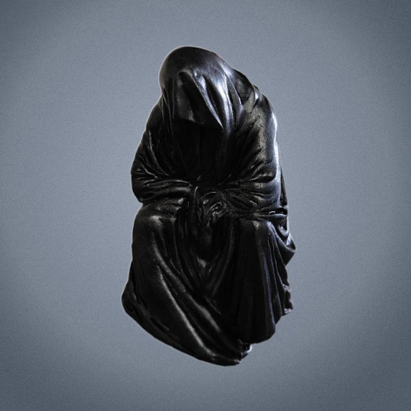 Faceless Ghost Statue Black Robe Gothic Resin Figurine Black Horror Robe Halloween Sculpture The Creeper Reaper Novelty