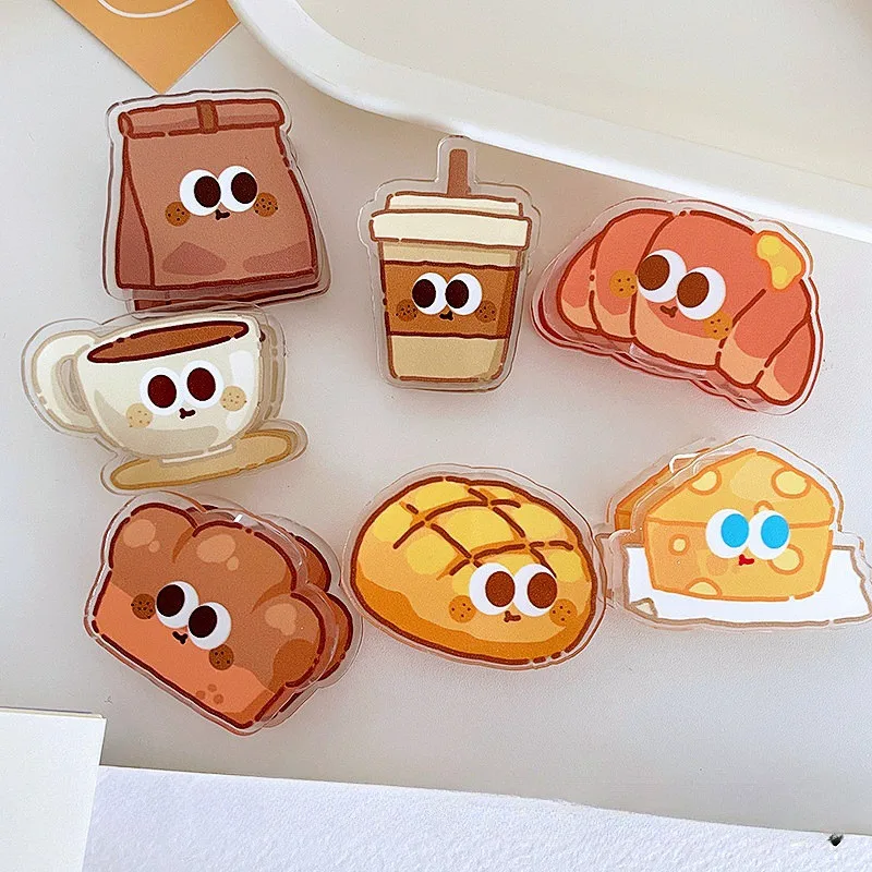 

5 pcs acrylic bread sealing clip, toast decoration note file clip