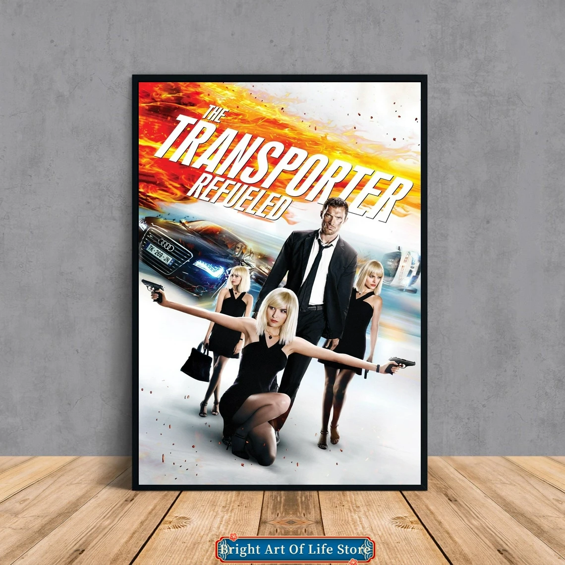 The Transporter Refueled (2015) Classic Movie Poster Star Cover Photo Canvas Print Apartment Home Decor Wall Painting (Unframed)