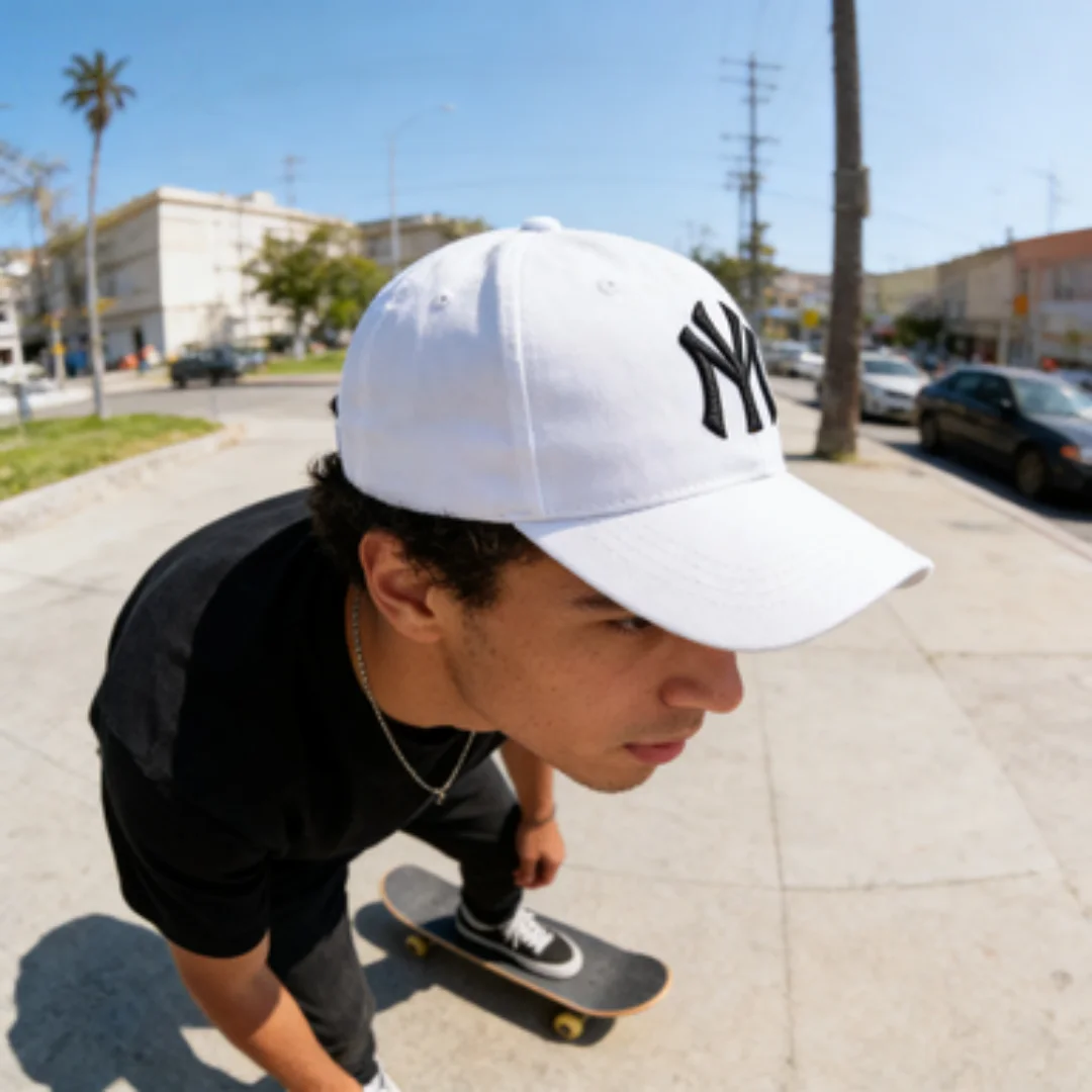 Unisex Baseballkappe mit NY-Buchstaben-Stickerei, Verstellbare Baumwoll-Dad-Mütze, Lässige Sonnenschutz-Schirmmütze für Männer und Frauen, Streetwear Sport – Detail 18