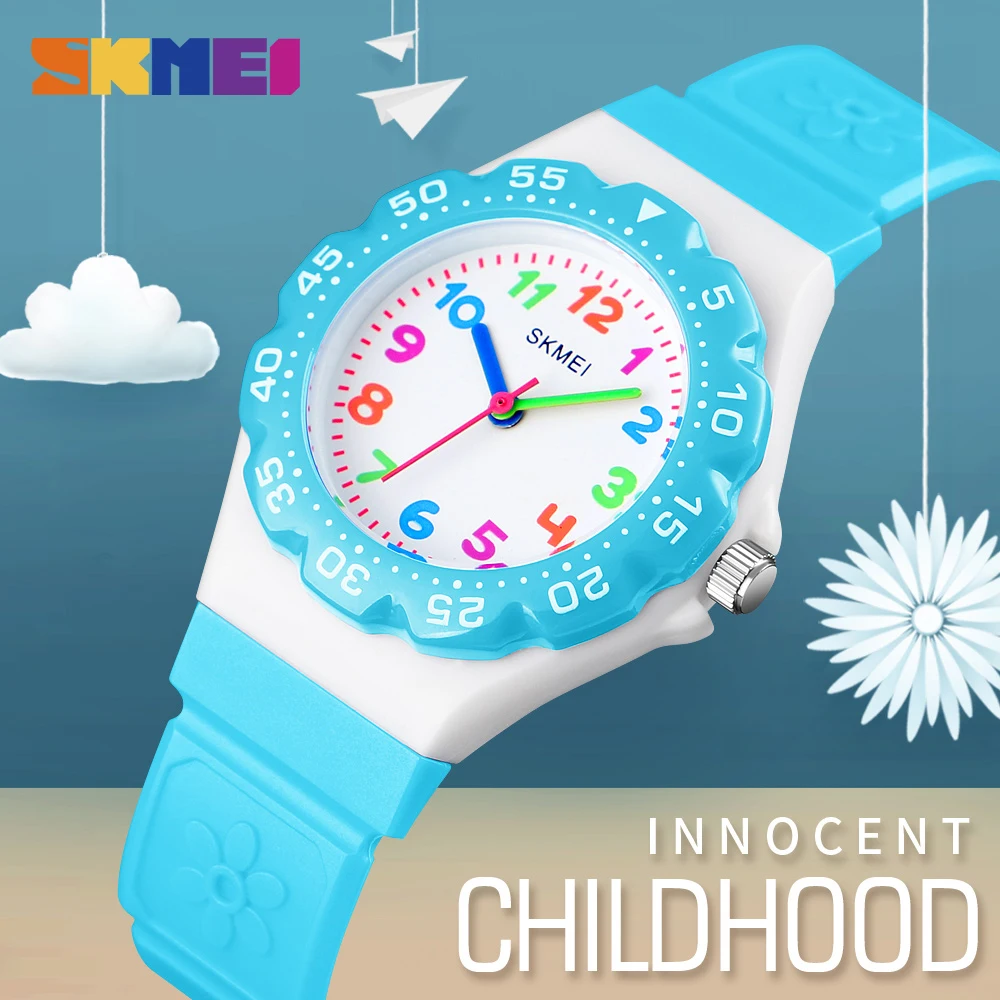SKMEI Outdoor Fashion Waterproof Kids Quartz Wristwatch For Boys Girls Creative Personality Children's Wtatches Relogio Infantil