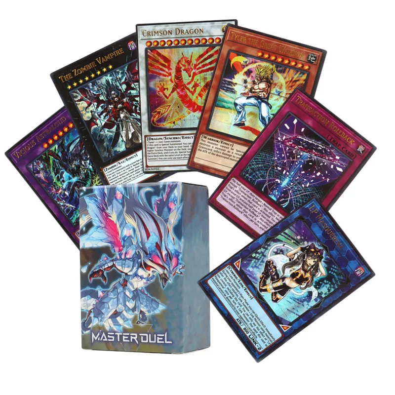 72Pcs YU GI OH Cards with Golden Letter Proxy Shiny Competive Structure Tyler Kurikara Branded yugioh cards in English