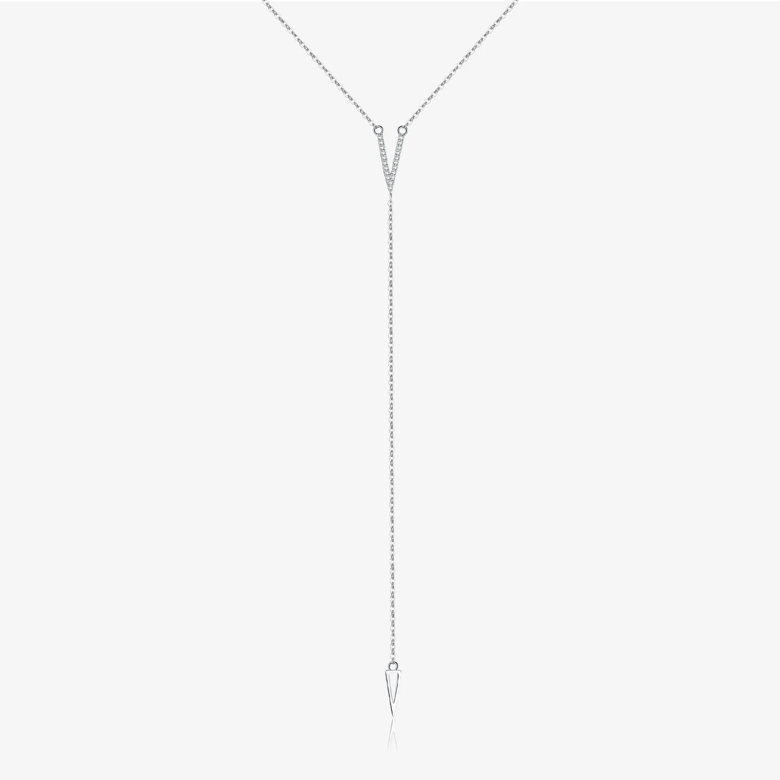 VEWANT 925 Sterling Silver litera V trójkątny wisiorek długi łańcuszek w kształcie litery Y naszyjnik luksusowy 2025 nowa piękna biżuteria damska na prezent