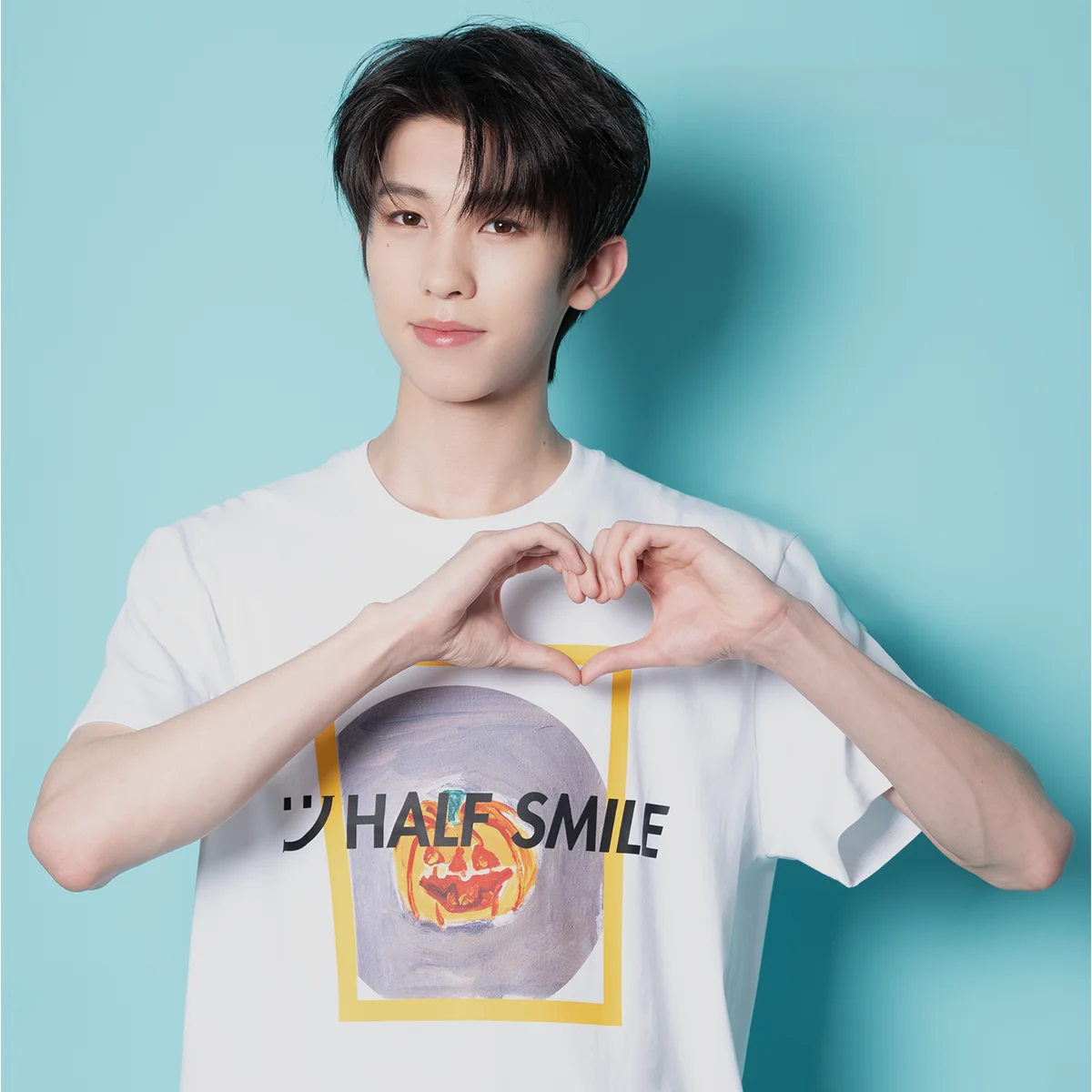 f Smile loween Pumpkin Design T-shirt bianca da uomo Primavera Estate Trendy Brand Cotone Casual Loose Fit rotondo Ne ort S...