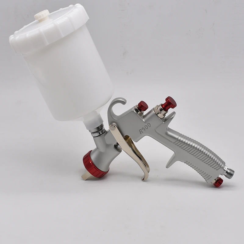 Advanced R500 Spray Gun with 1.3mm Nozzle, 600cc No-Clean Cup, Air Regulator, Paint Tune Cup & Gun Adapter