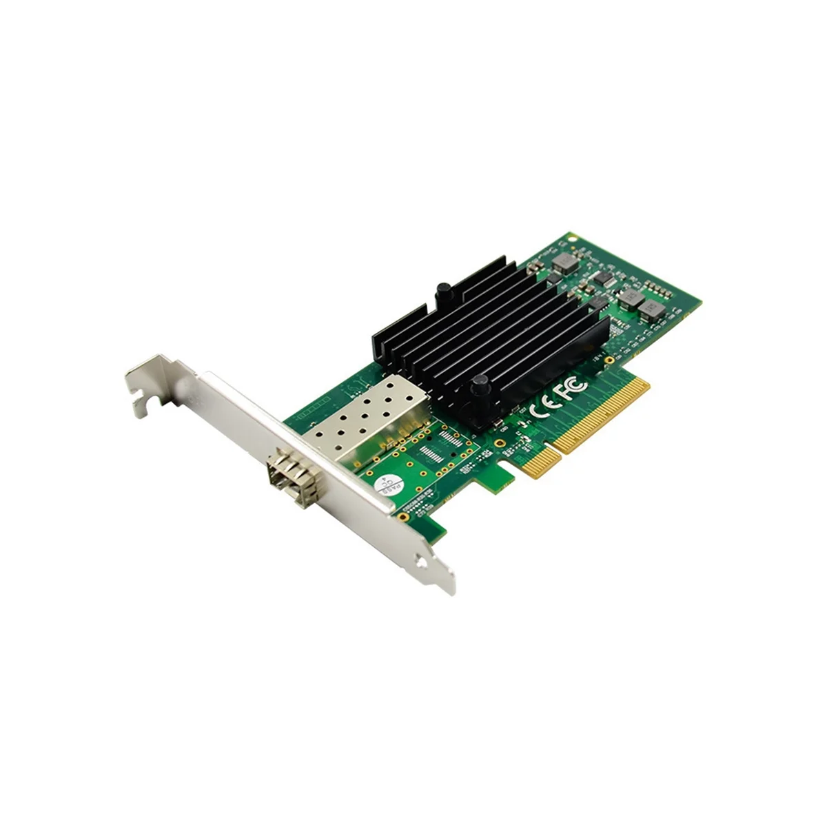 Placa de rede de fibra óptica de servidor N27R 10G SFP + 82599EN Chip PCIE X4 Placa de rede de porta óptica única