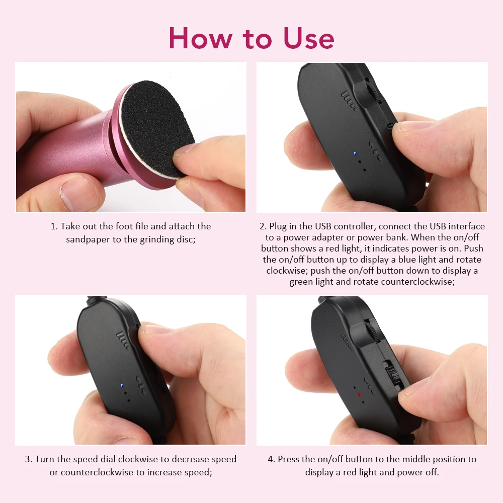 Removedor elétrico de calos de pés, arquivo de cuidados com os pés, calcanhares, pele morta com 20 discos de lixa, pedicure, ferramentas de cuidados com os pés, máquina suave